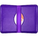 Wisdompro Business Card Holder, 2-Sided Folio Name Card Case | PU Leather Credit Card Holder Wallet with Magnetic Shut, Ultra Slim and Thin, for Business Cards &amp; ID Cards, Men and Women