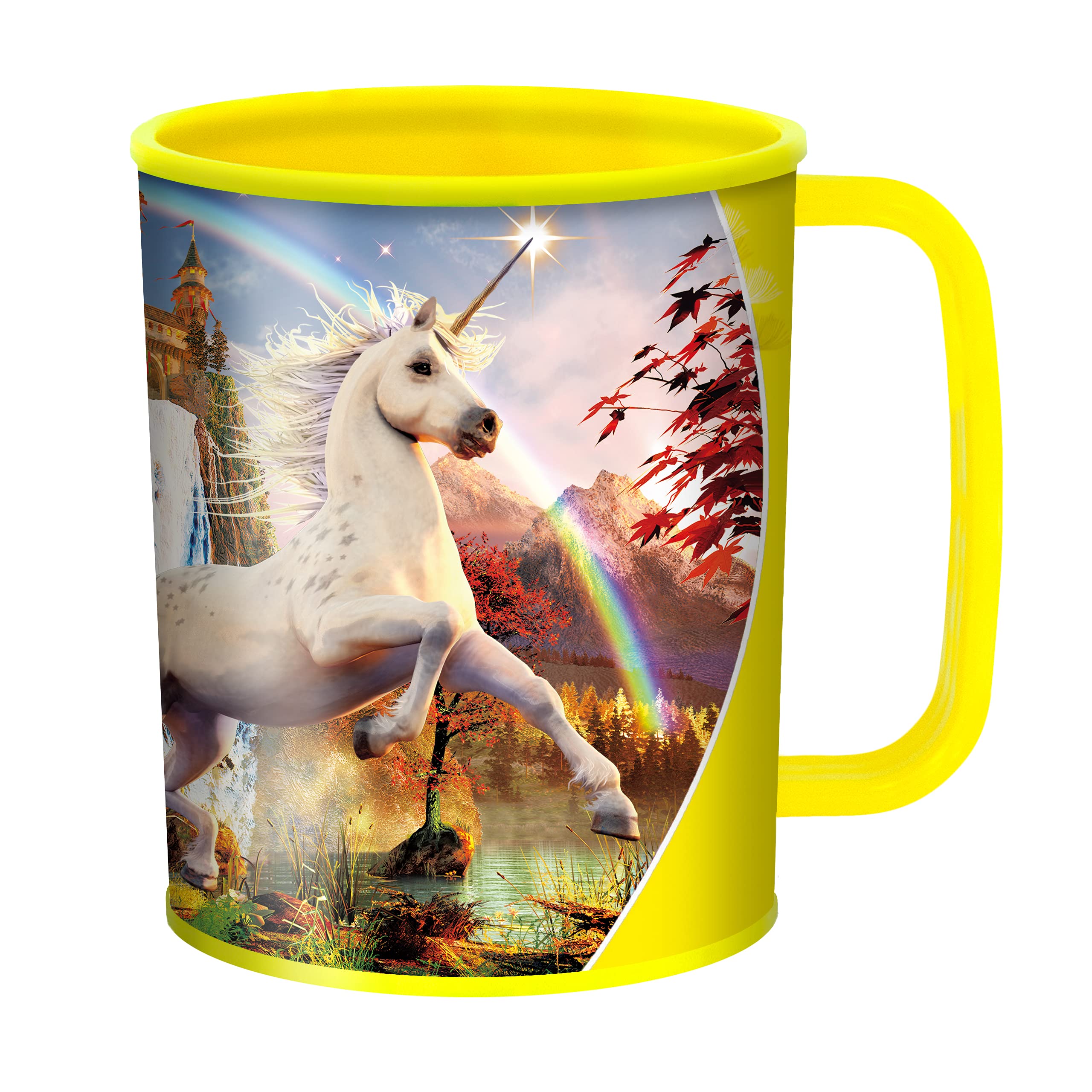 3D LiveLife Drinking Cup - Unicorn Evening Star from Deluxebase. 300ml Plastic Mug with Fantasy Theme, Reusable Coffee Cup, Portable Animal Tumbler for Camping, Picnic, Travel & Everyday Use.