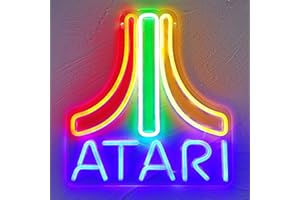 JOSEBRU Atari Sign LED Neon Light Arcade Sign for Game Room Decor Atari Game Console USB Neon Sign Atari Logo Sign for Man Cave Pub Gamer Gift
