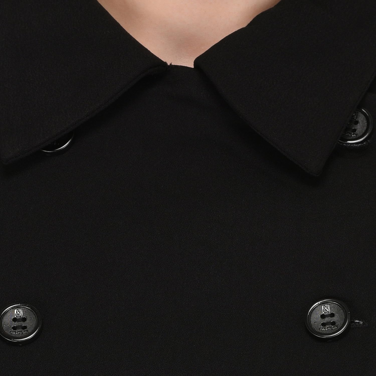 trendif women's black overcoat