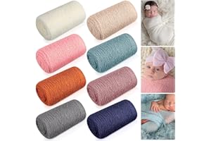 Xinnun Newborn Baby Photography Props Baby Stretch Wraps Newborn Long Ripple Wrap for Photography DIY Photo Blanket