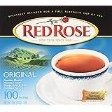 Red Rose Premium Blended Black Tea, 100-Count (Pack of 6)
