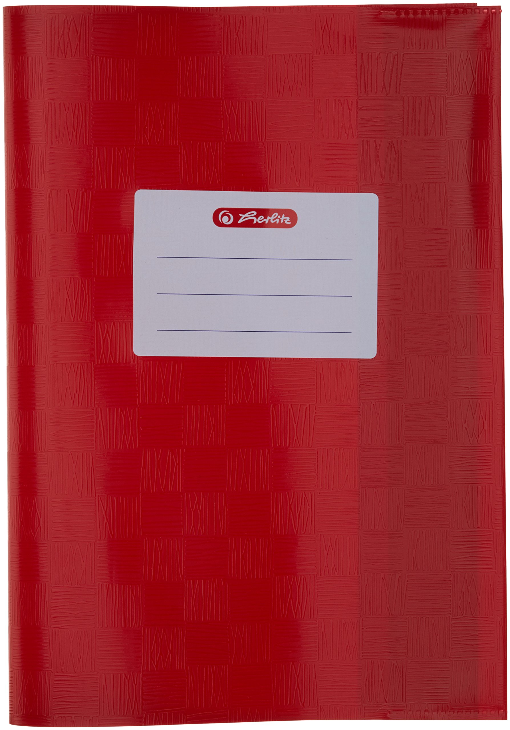 Herlitz 5204011, Book Cover A4, Raffia Fabric, Pack of 25 Yellow a5 red