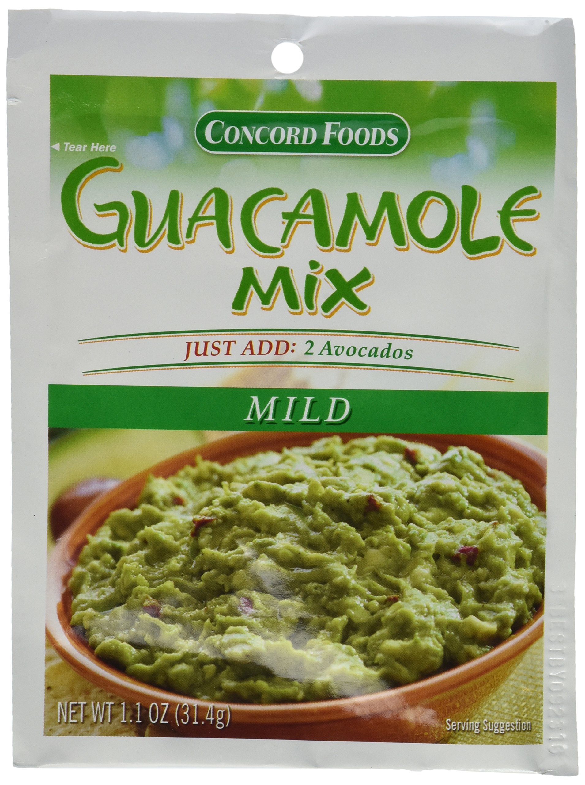 Concord Foods Extra Spicy Guacamole Mix, 1.2ounce Pouches