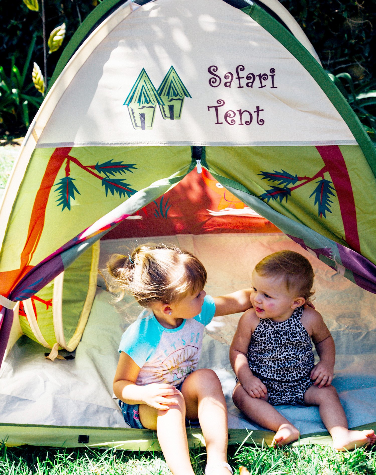 Pacific Play Tents Kids Safari Fun Dome Tent and Crawl Tunnel Combo for