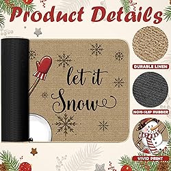 TREWAVE Christmas Doormat Snowman Let it Snow