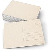 321Done Blank Kraft-Colored Postcards (Set of 50) 4" x 6" with Mailing Side, Plain Tan Card Stock, Create Your Own for Kids - Made in USA, Large