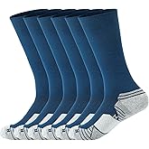 WANDER 3-6 Pairs Men's Athletic Run Cushion Over-the-Calf Tube Socks