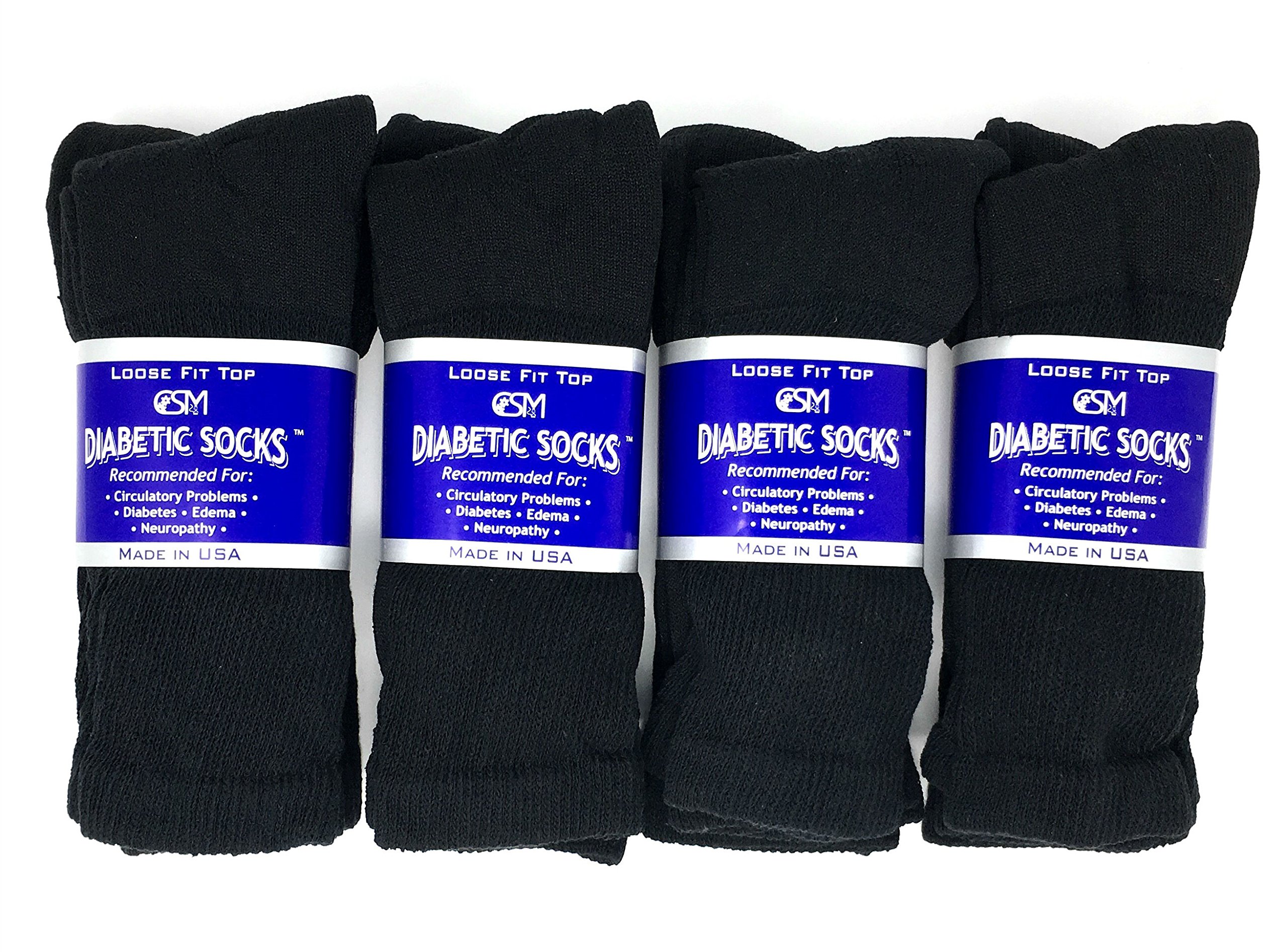 Diabetic Socks, Creswell Diabetic Socks, 12 Pack (1 Dozen Pairs), For