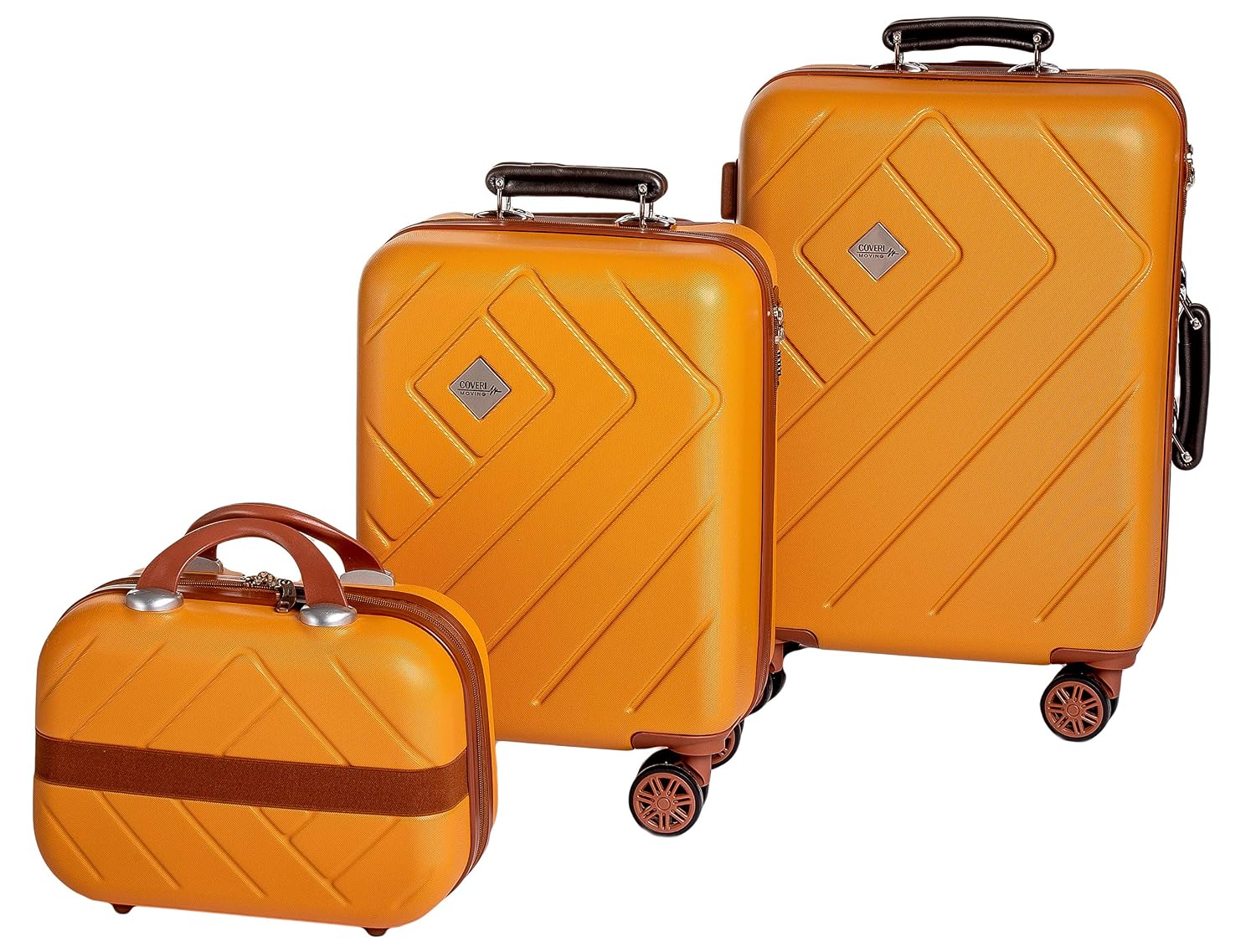 Valigie Rigide ABS Arancio e Marrone in Due Dimensioni Beauty Case da  Viaggio Enrico Coveri Moving Set Due Trolley Valigie e set da viaggio  urban-earth.co.uk
