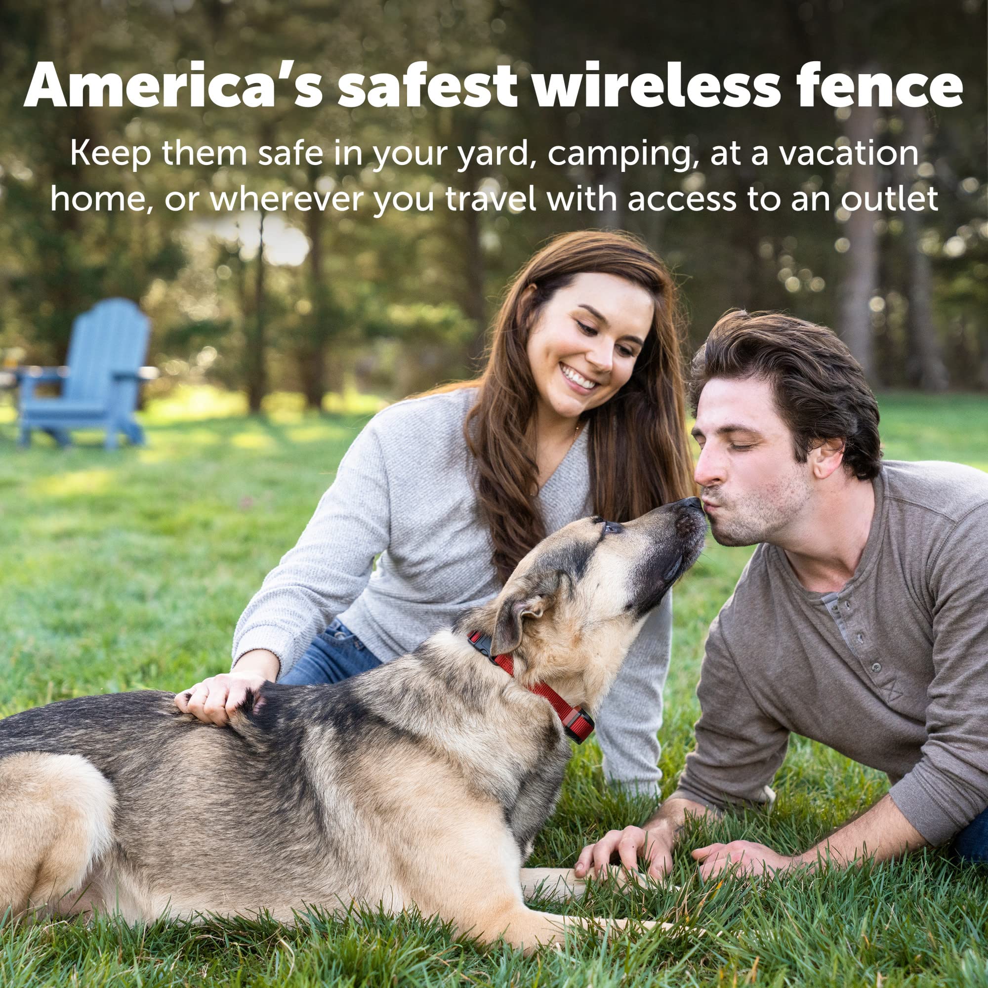 PetSafe Stay & Play Wireless Fence for Stubborn Dogs - America's Safest Wireless Pet Containment System - No Dig Electric Fence with Circular Boundary - Secure 3/4-Acre Yard - for Dogs 5lb+