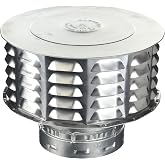 Cap Gas Vent 5in Double Wall | Snap-lock roof vent cap, UL Listed, blocks wind-driven back-draft at the draft hood, 5 in connection, double wall