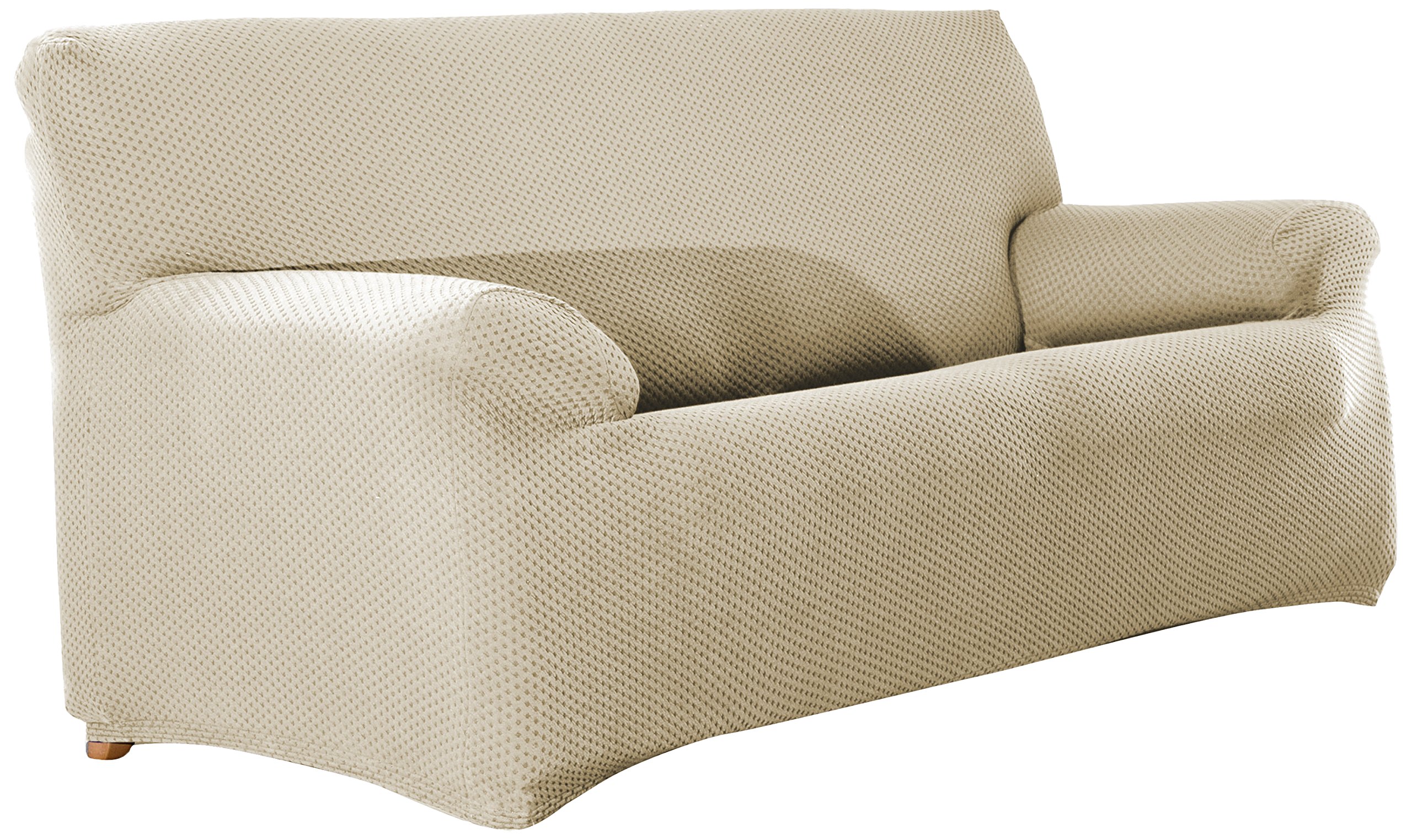 Eysa Sucre Sofa Cover, Polyester, Ecru, Three_Seats