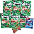 JOYRIDE Sour Watermelon Wedges - 3.5 oz 6-Pack Bundle with 2.5oz Glacial Peppermint Gum, Low Sugar and Calories, Healthy Sour Candy, Watermelon Gummies (7 Items)