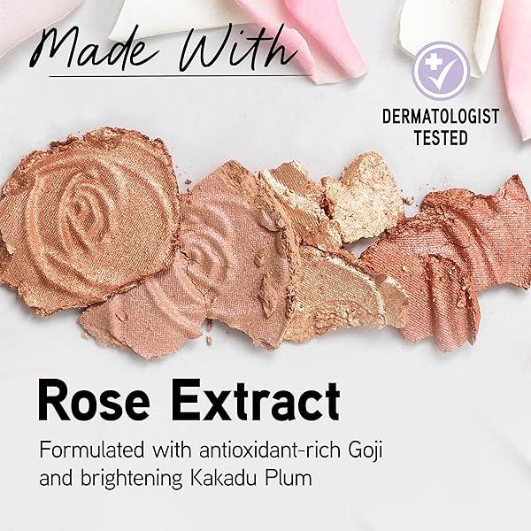 PHYSICIANS FORMULA ROSÉ ALL DAY HIGHLIGHTER BLUSH FACE POWDER SHIMMER PETAL GLOW, PINK FRESHLY PICKED, DERMATOLOGIST TESTED, CLINICIALLY TESTED