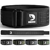 DMoose Fitness Auto Locking Weight Lifting Belt for Men &amp; Women - 4" Nylon Squat &amp; Deadlift Belt with Quick-Release Buckle - Gym Workout Belts for Lumbar Back Support for Weightlifting &amp; Powerlifting