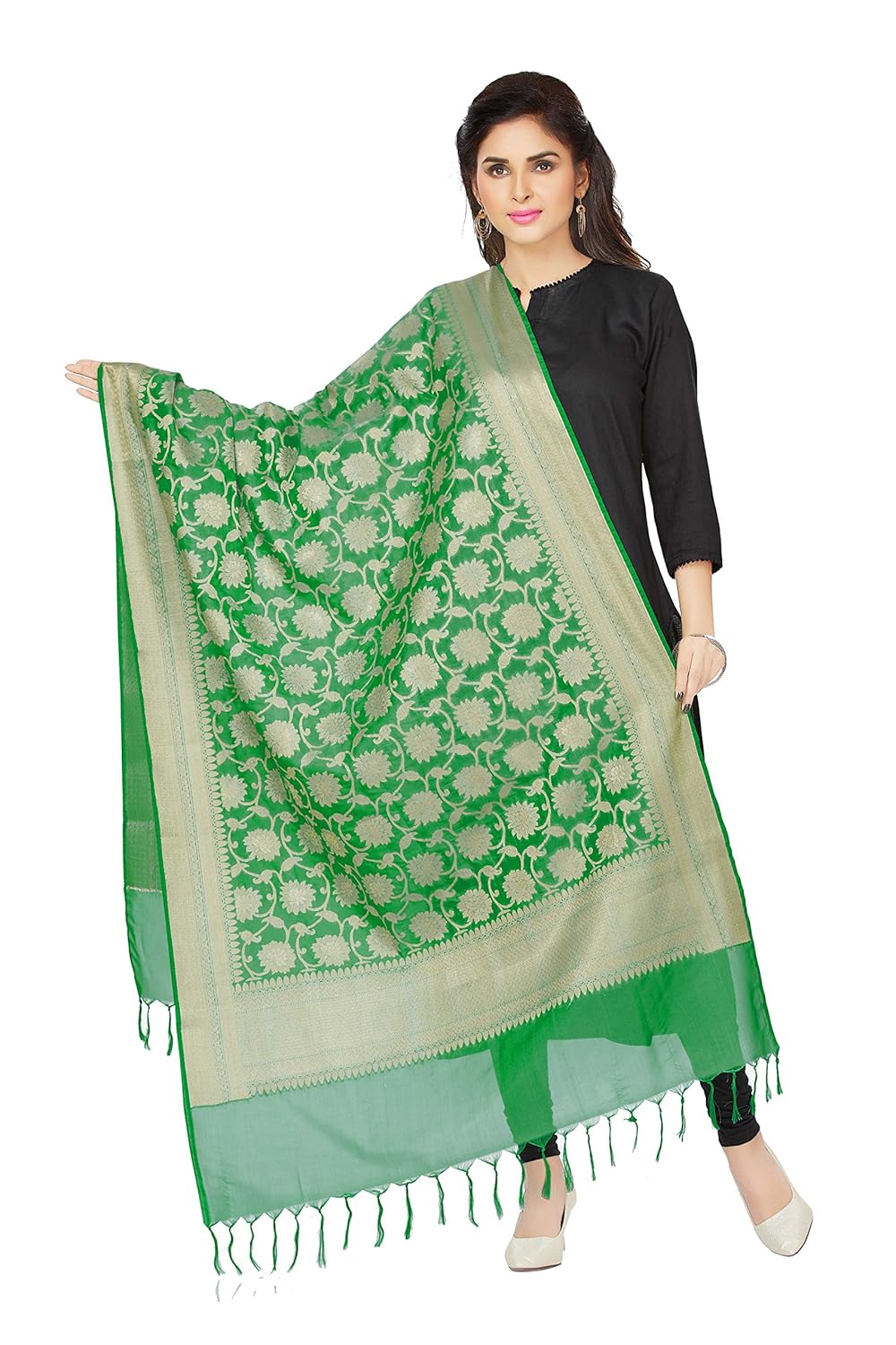 rani saahiba women's art silk dupatta