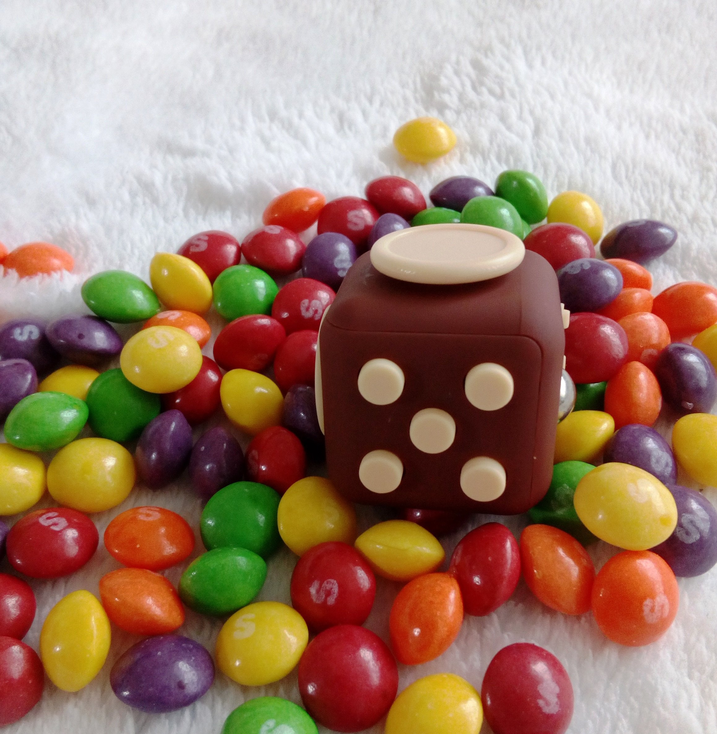 Moral Illusion Joy Cube - Chocolate Fidget Cube For Stress And Anxiety Relief ADHD, ADD, OCD - Silent Focus Dice With Extra Durable Silicone For Children And Adults - Quality Inspected Product