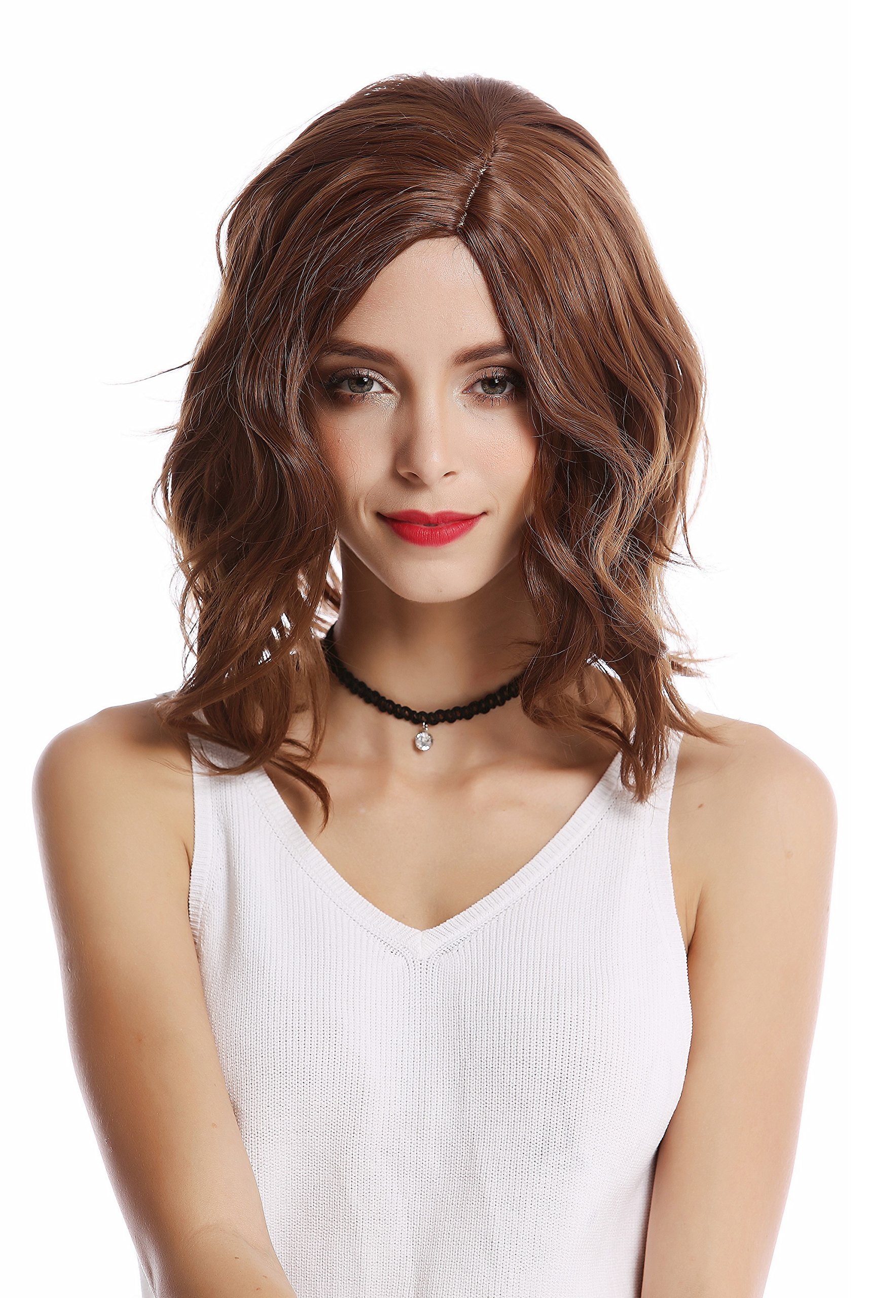 WIG ME UP - YZF-4371-12B Lady Quality Wig short shoulder length Bob Longbob sexy and wild parting and wave brown