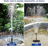 Biling 6W Solar Water Pump with 3000mAh Battery Backup 10 Nozzles Garden Pond view 8
