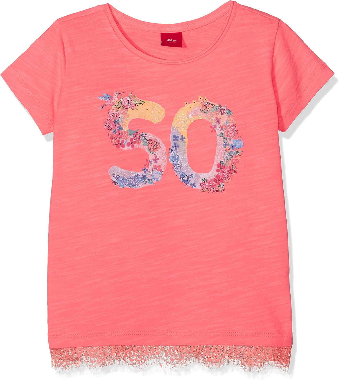 S.Oliver Baby-Mädchen T-Shirt - Baumwolle Mit Süßem Herz-Print