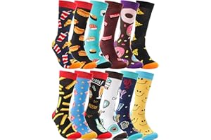 Men's Funny Dress Socks Fun Crazy Cozy Novelty Breathable Fashion Casual Crew Socks