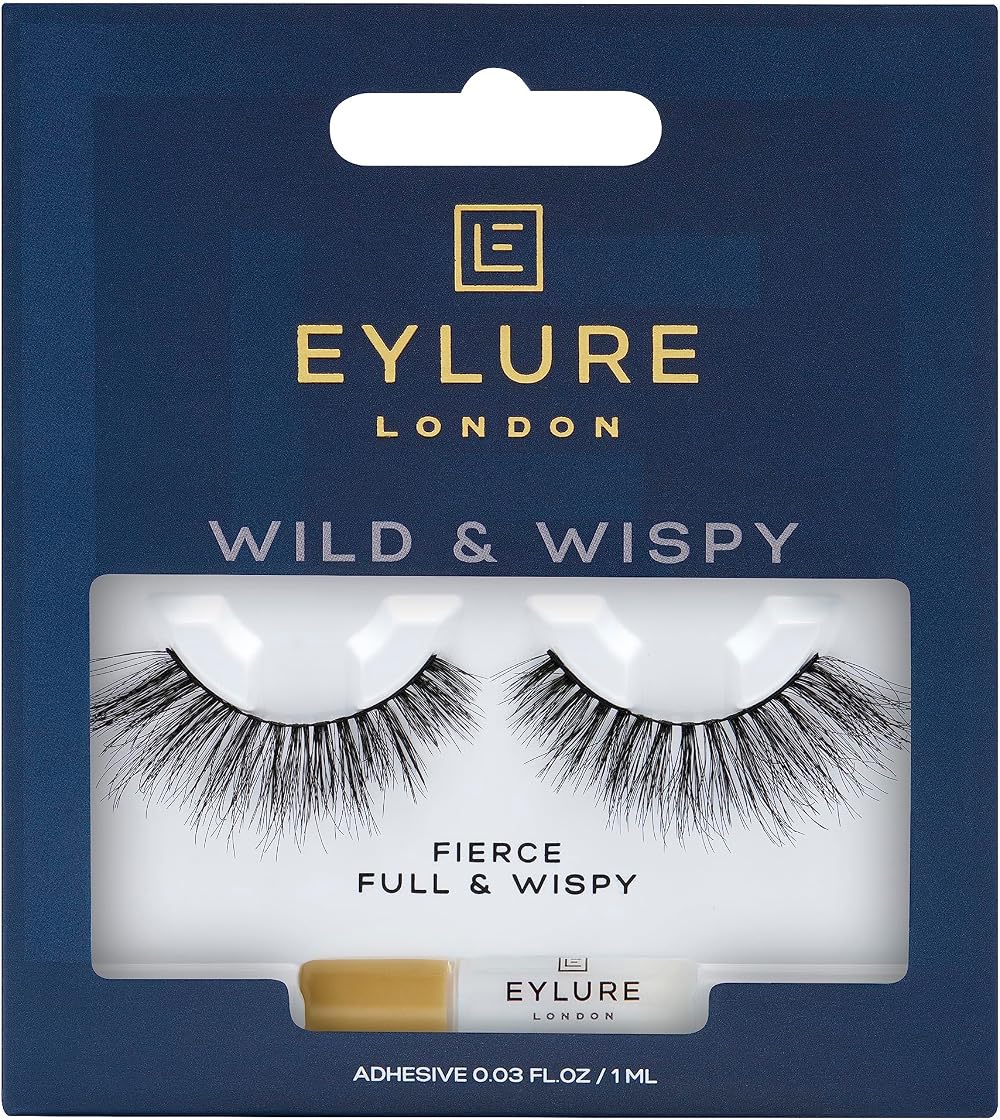 Eylure Wild & Wispy Fierce False Lashes Reusable Up to 10 Wears Latex Free Glue