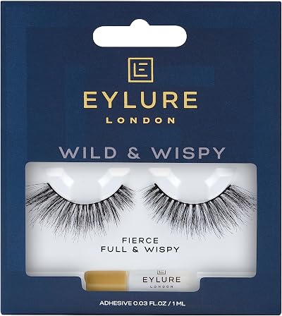 Eylure Wild & Wispy Fierce False Lashes Reusable Up to 10 Wears Latex Free Glue