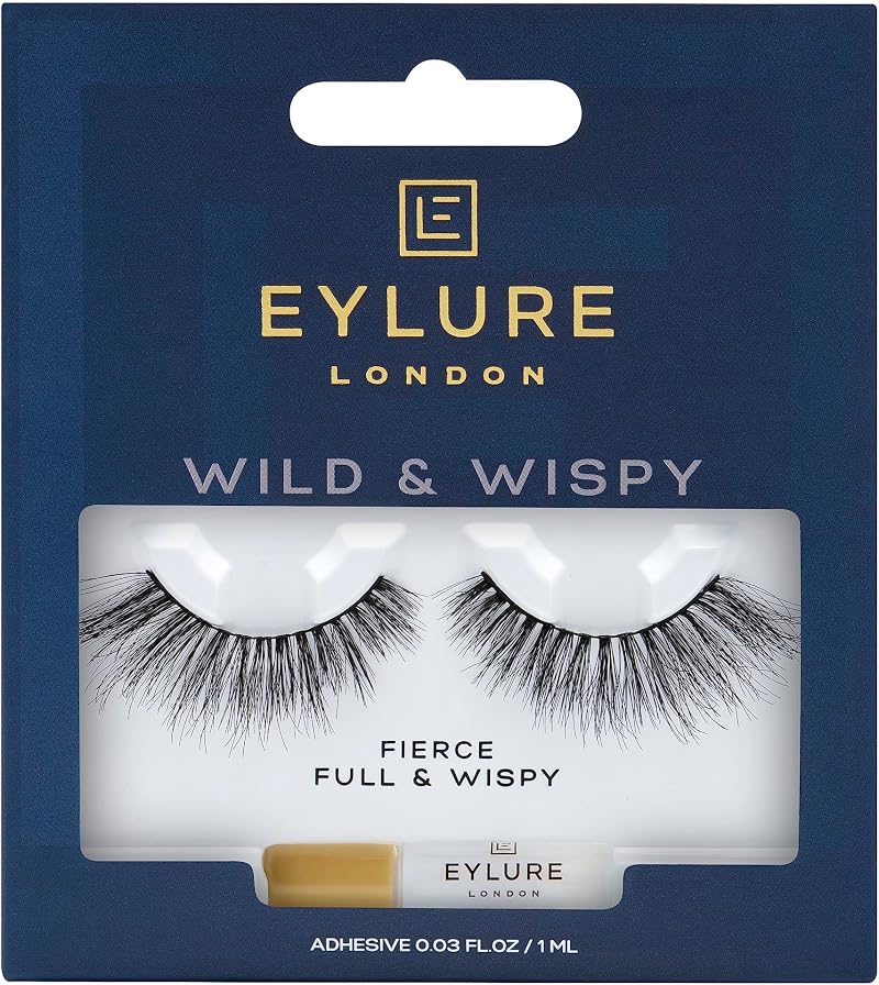 Eylure Wild & Wispy Fierce False Lashes Reusable Up to 10 Wears Latex Free Glue
