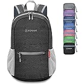 ZOMAKE 10L Lightweight Packable Hiking Backpack, Small Travel Hiking Daypack for Women Men Tear Resistant Foldable Day Pack for Camping Outdoor Sports(Black)