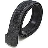 BC Belts Black No Scratch Flex Web Belt with Buckleless Hook and Loop Closure – No Buckle No Metal and TSA Approved