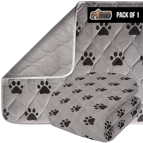 GORILLA GRIP Washable Puppy Pads, 22x22, Slip Resistant Dog Crate Mat ...