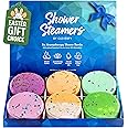 Cleverfy Shower Steamers for Aromatherapy - Blue Box of 6 Shower Bombs - Easter Basket Stuffers for Teens and Adults
