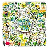 Nation: Brazil Stickers, 50PCs, Brazilian Vinyl