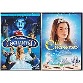 Disney's Enchanted &amp; Ella Enchanted DVD Set Classic Family Fantasy Movie Bundle Double Feature