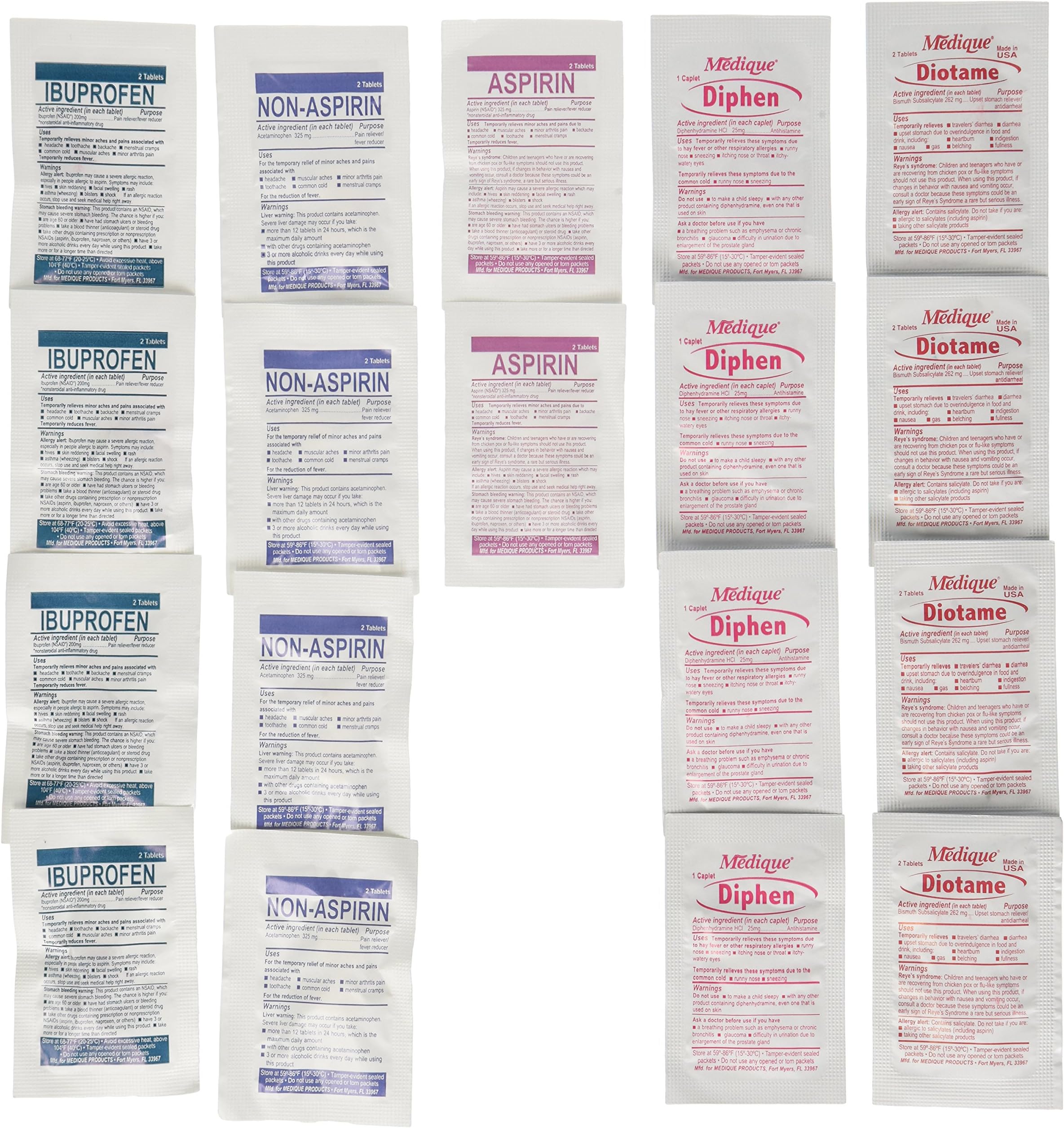 Adventure Medical Kits Backpacking Refill Medications, 18 Count