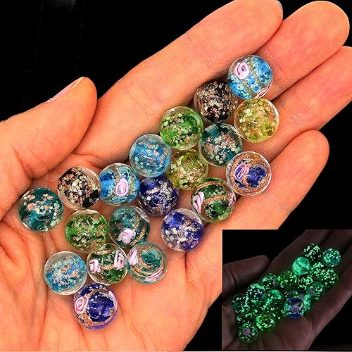 Artsy Crafts 20 Pcs Assorted Glow in The Dark Firefly Beads 12mm - Main Image