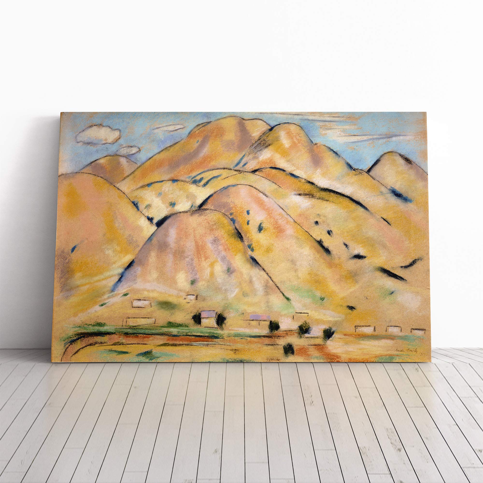 Marsden Hartley Arroyo Hondo Canvas Print | Gallery Wrapped 30mm Frame Wall Art | 20x14 inches | Ready to Hang | Modern Picture | Living Room Bedroom Lounge Office