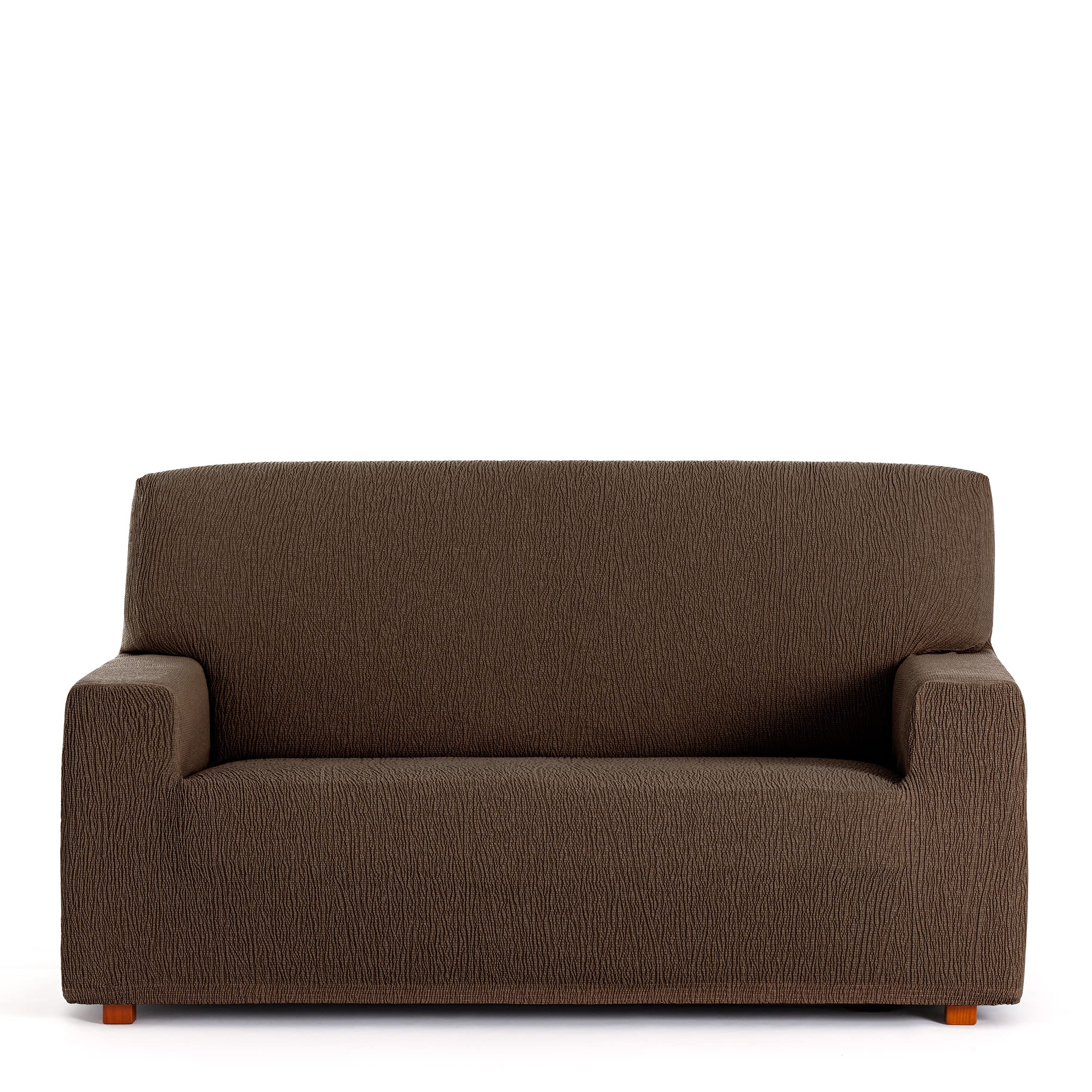 Eysa Llion Sofa Cover, Lycra, Brown 7, 2 Seater