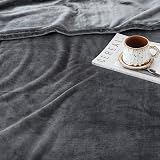 MOONLIGHT20015 Fleece Blanket 7x8 ft 200x240 cm Dark Gray 400 GSM view 6
