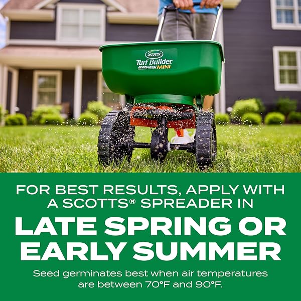 SCOTTS TURF BUILDER THICK’R LAWN BERMUDAGRASS – COVERS 1,200 SQ. FT., COMBINATION SEED, FERTILIZER AND SOIL IMPROVER, FILL AND REPAIR GAPS IN THIN LAWNS AND ENHANCE ROOT DEVELOPMENT, 12 LB.