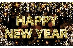 70 YEARS LOVED Happy New Year 2026 Banner Backdrop, Golden New Year Eve Large Banner Party Decorations Supplies | New Years Eve Party Supplies 2026 | Holiday Sign Poster Background Decor (Black-2)