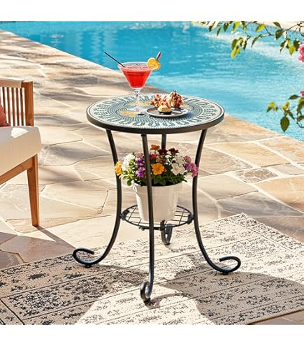 Amazon.com: Teal Island Designs Blue Star Modern Black Metal Round