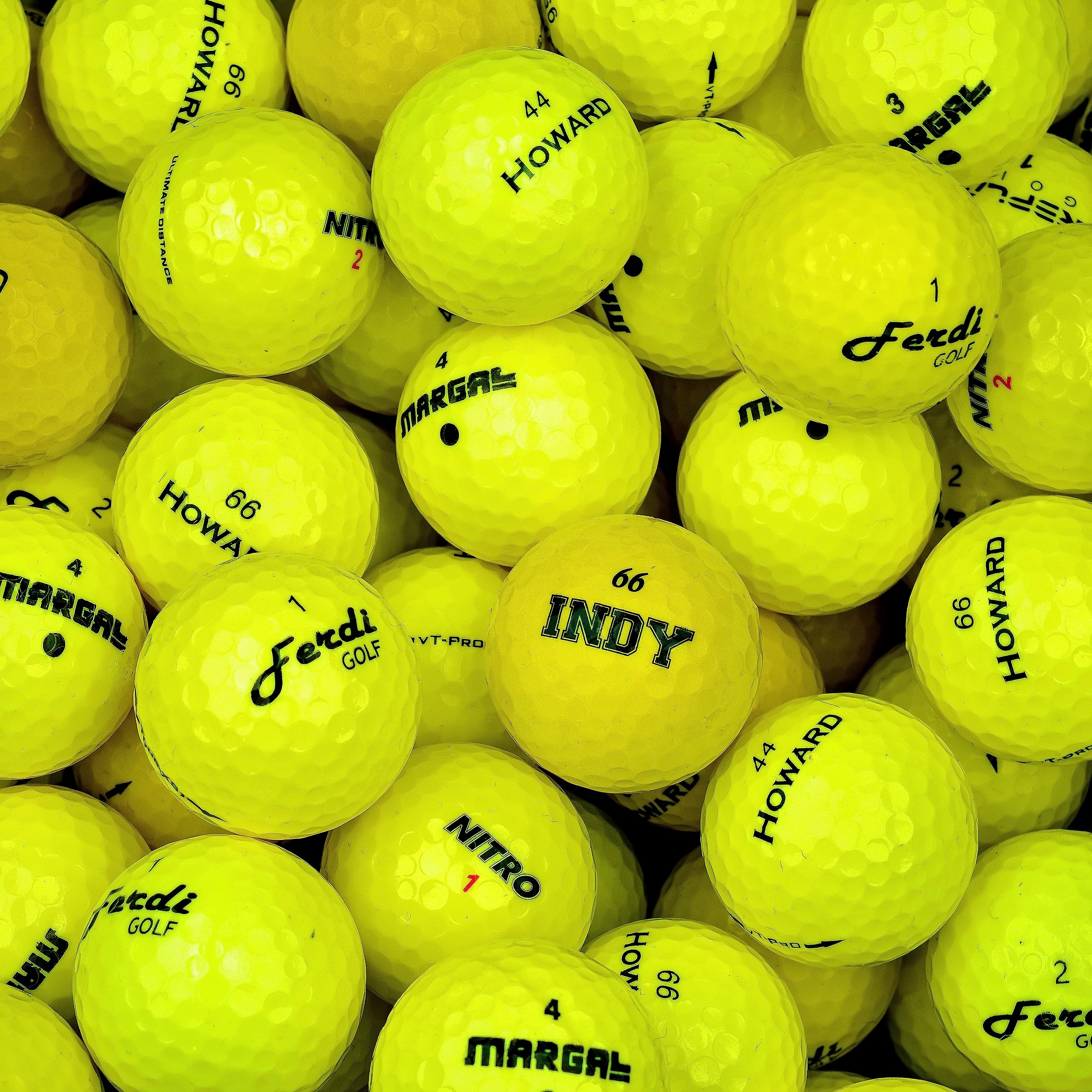 Second Chance 24 Yellow Optic Mix Golf Balls with Carry Bag