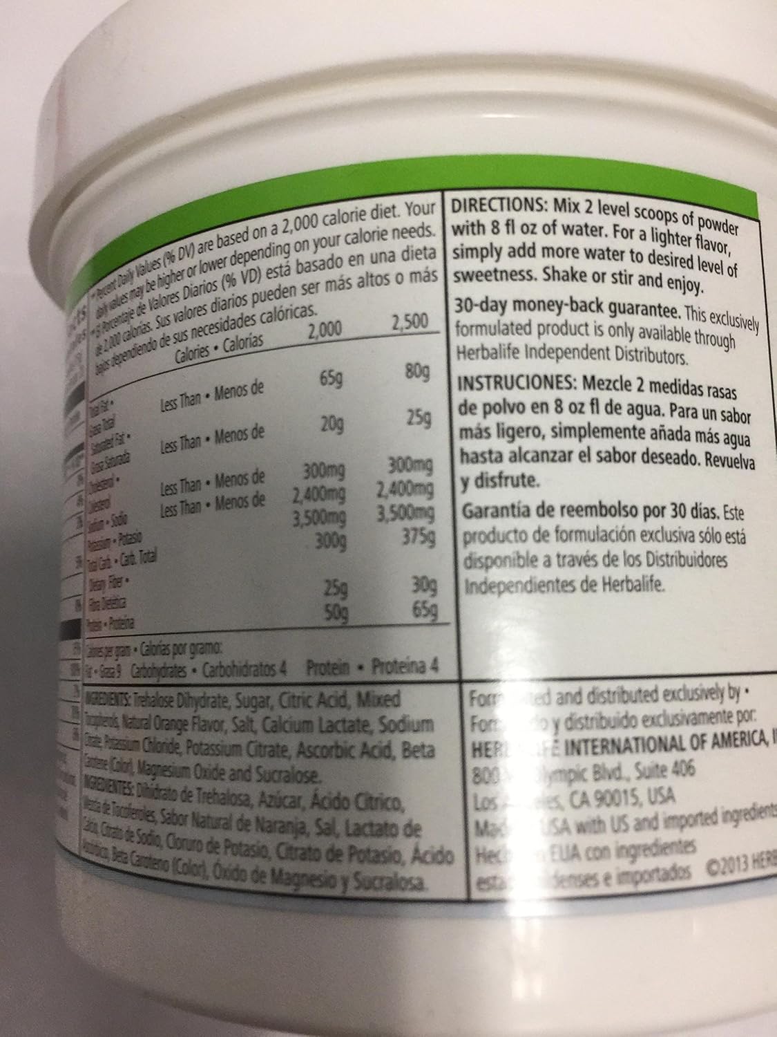 Amazon.com: Herbalife H3O Fitness Drink – Orangeade, canister: Health & Personal Care