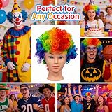 SHATCHI Afro Wig Curly Rainbow Fancy Dress Unisex 60s 70s 80s Costume view 7