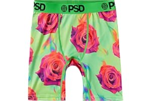PSD Boys Boxer Briefs – Green Inferno, Comfortable Breathable Underwear for Boys, Large