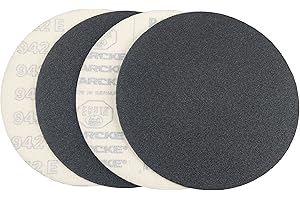 ABRASIVE RESOURCE Starcke Premium 5 Inch Hook and Loop Grip Sanding Discs - No Hole Black Silicon Carbide - for Stone, Metal, Wood Floor, Auto Body Repair, Paint, and Plastics (25 Pack, 800 Grit)