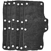 Dark Gray Sweatband for Hard Hat Washable Velvet Terry Cotton Hard Hat Liner NAEE snap on (6pcs)