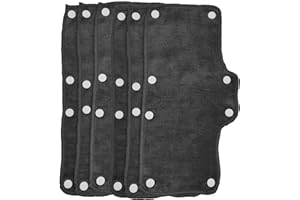 Dark Gray Sweatband for Hard Hat Washable Velvet Terry Cotton Hard Hat Liner NAEE snap on (6pcs)